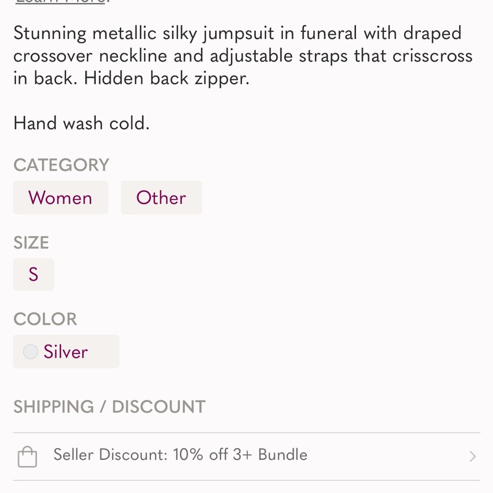 Elegant Silver Jumpsuit - Picture 8 of 8